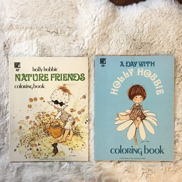 VINTAGE 1976 UNUSED Holly Hobbie Coloring Books Lot of 2 Rand McNally Set - Picture 4 of 16